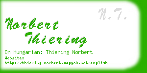 norbert thiering business card